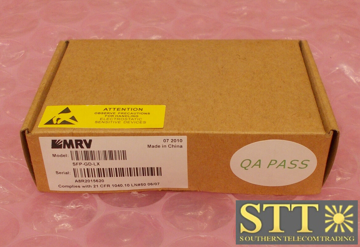 SFP-GD-LX MRV OPTICAL TRANSCEIVER 1000BASE LX LC, 10 KM, 1310 NM SFP NEW