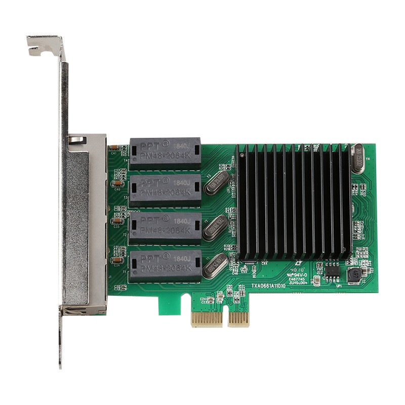 Realtek RTL8111H -T4 PCIe-X1 1G RJ45 Quad Port lan Card Ethernet Server Adapter