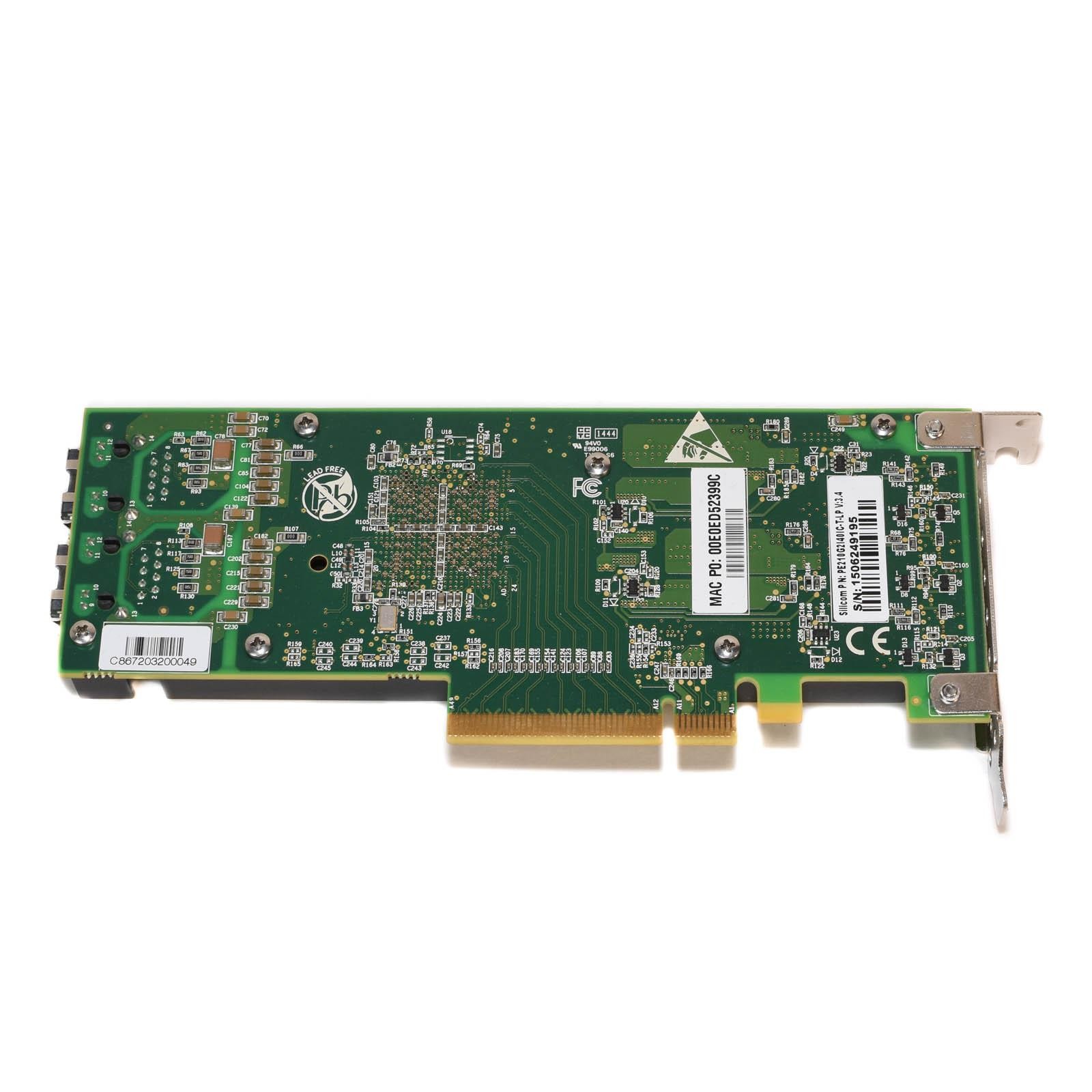 Silicom PE210G2I40IC-T-LP Dual Port 10GbE 10GBase-T RJ45 Ethernet Adapter SFF