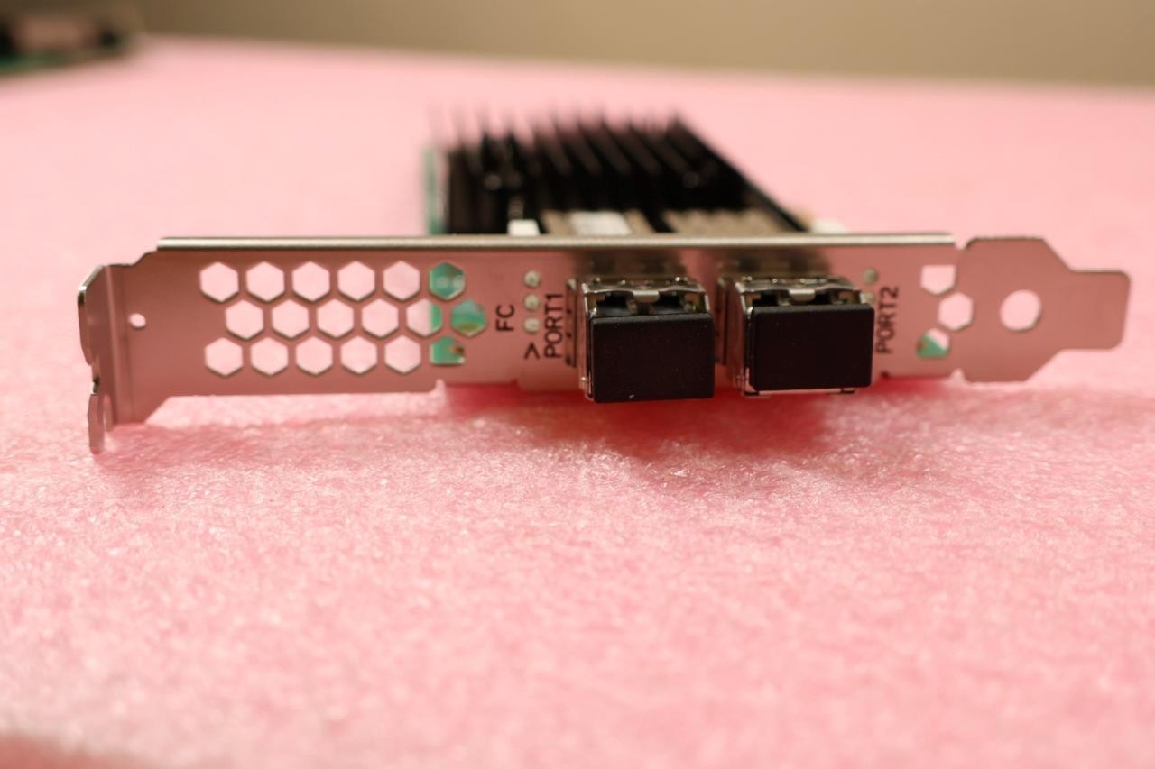 Qlogic Marvell QLE2882-SR With 2X 64GB FC SFP’s PCI-e HBA Adapter