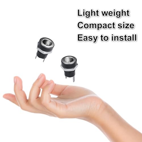 LEIFENY 30PCS 5.5×2.1mm DC Power Jack, 2Pin Female Panel Mount Jack Socket