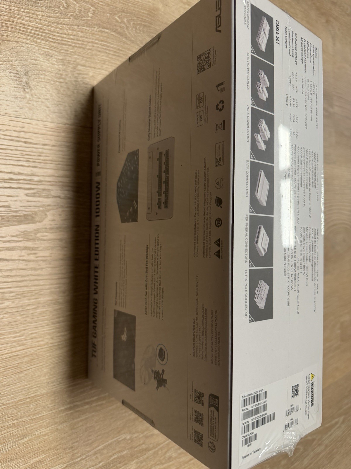 ASUS TUF Gaming 1000W 80+ Gold White Edition (1000 Watt, Fully Modular Power