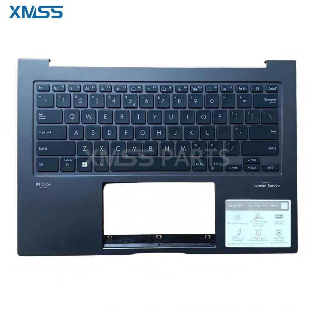Used For ASUS ZenBook 14X UX3404V UX3404C UN3481 Palmrest Backlit US Keyboard