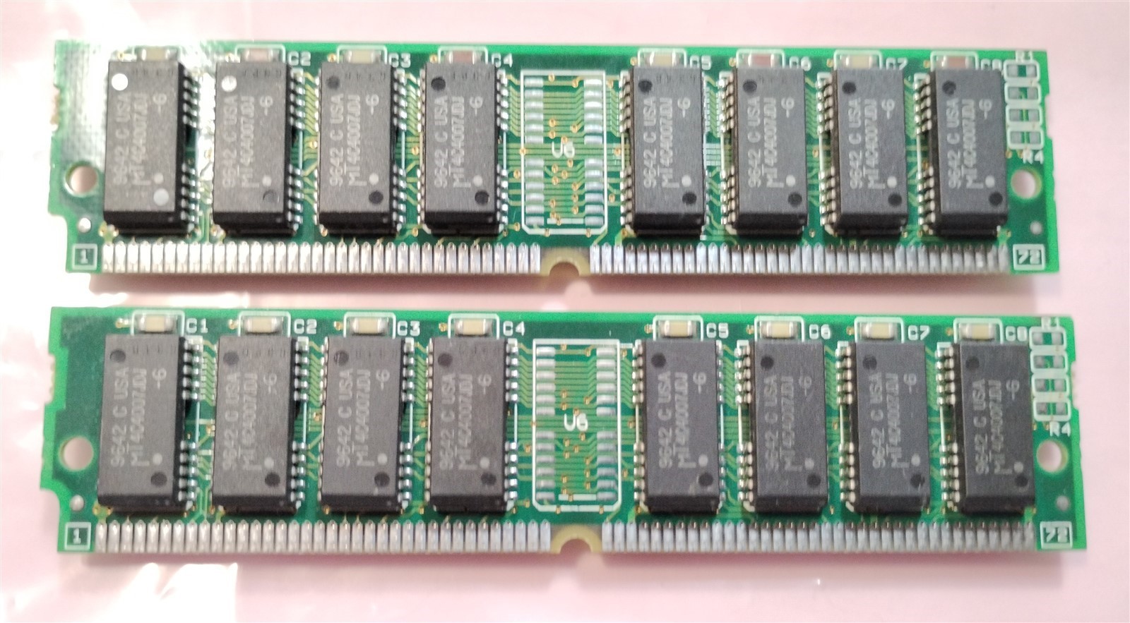 16MB Kit 2x8MB 72-pin EDO SIMM 60ns Non-Parity Dual Rank 2Mx32 5V 16-Chip RAM