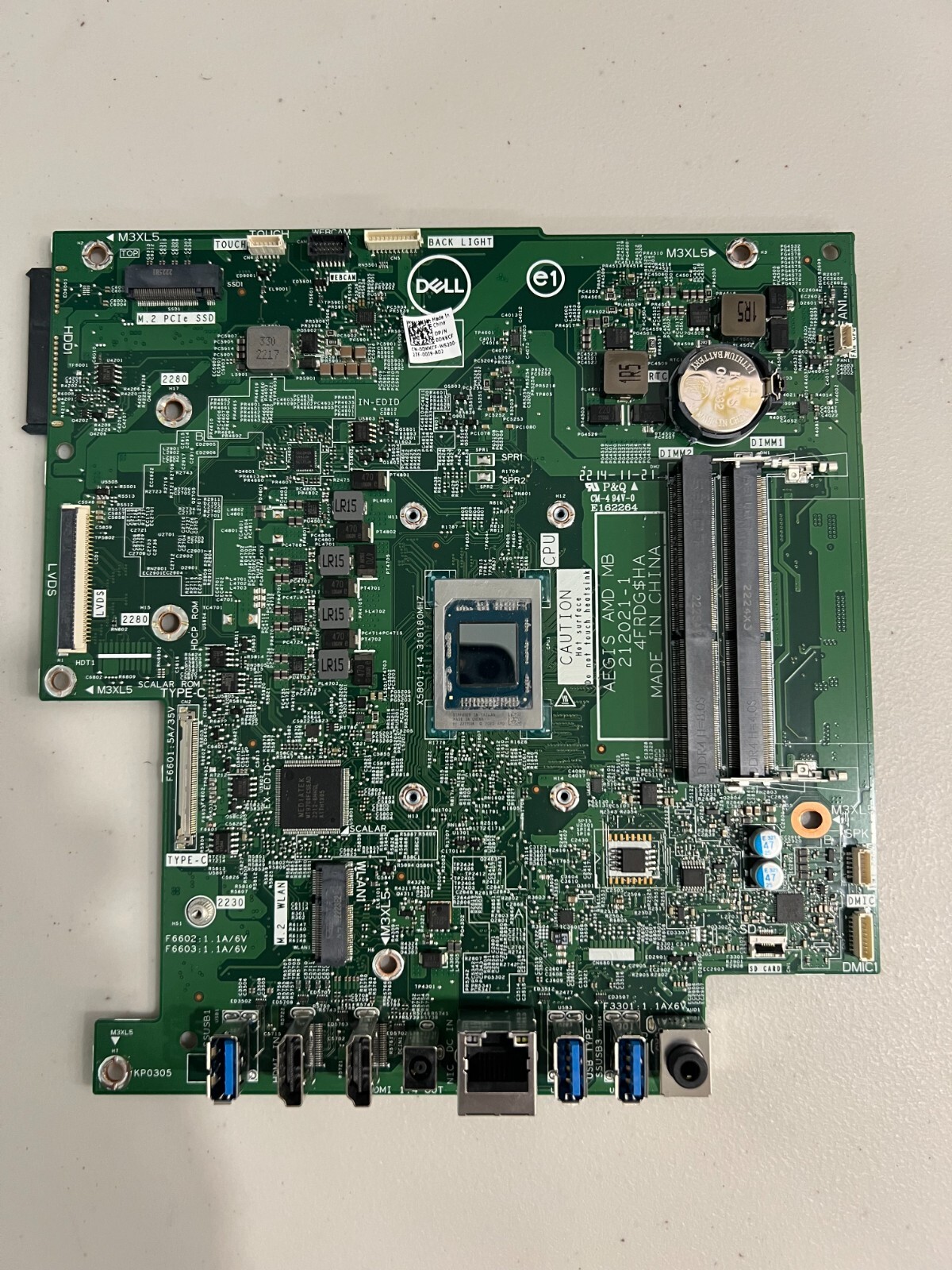 DELL INSPIRON 24 5415 AMD RYZEN 5 5625U AEGIS ALL-IN-ONE MOTHERBOARD 0DKKCF