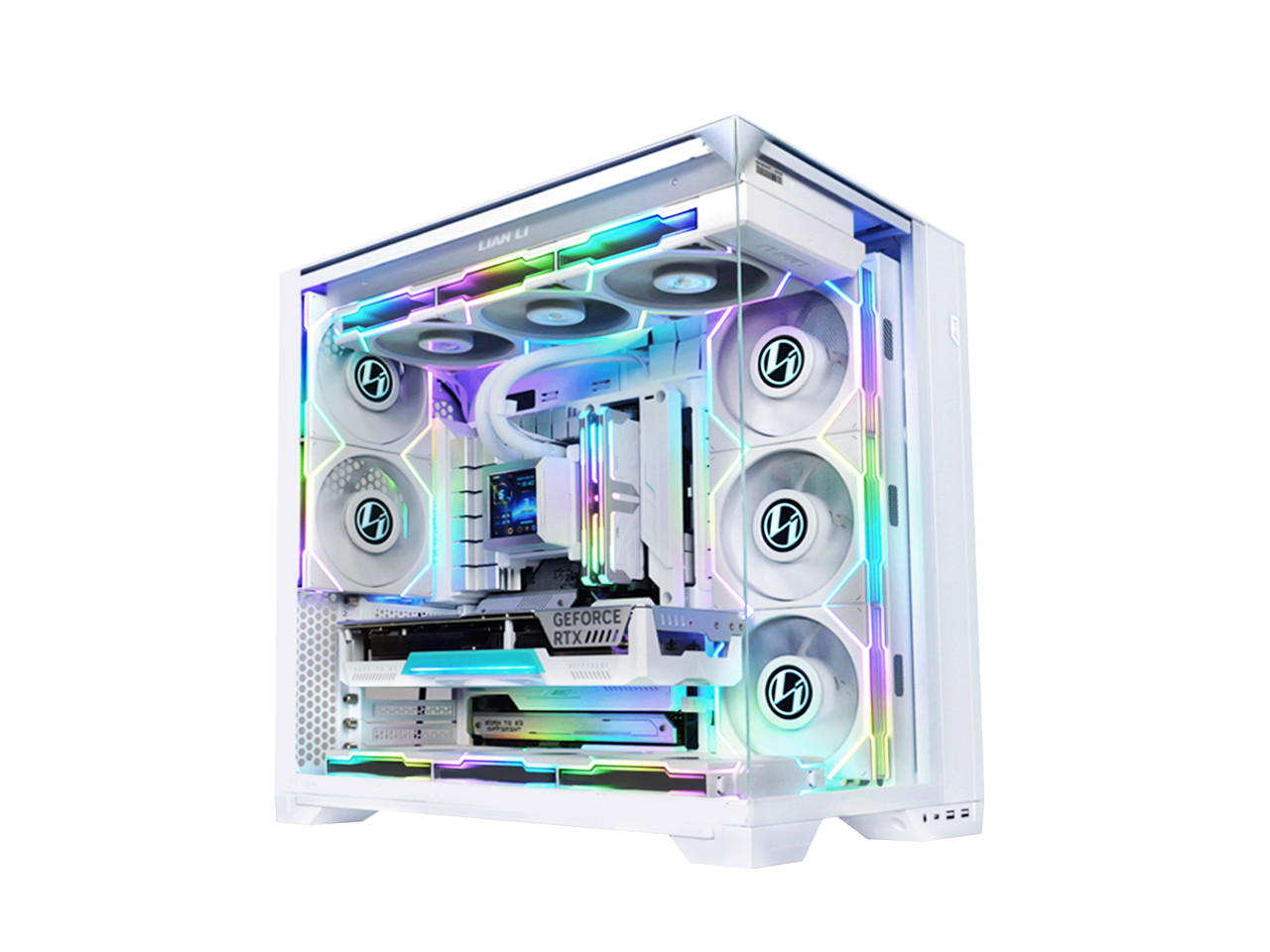 LIAN LI O11 vision compact white color Aluminum / Steel / Tempered Glass ATX Mid