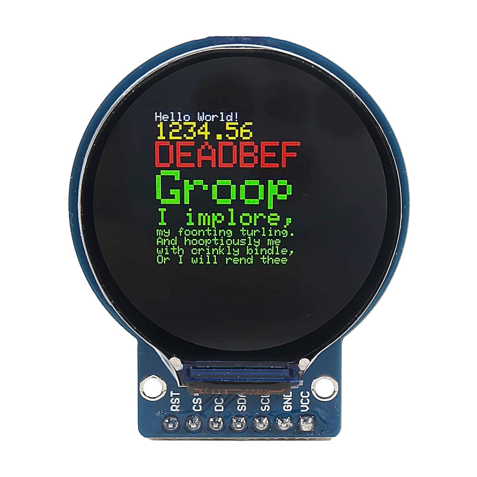 2Pcs 1.28 Inch LCD Round Screen TFT Display Board GC9A01 Driver 1.28″ TFT LCD…