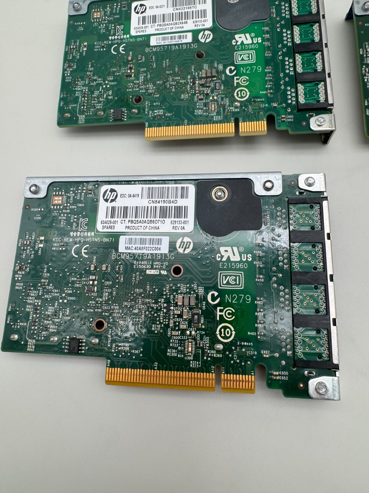 HP 331FLR FlexibleLOM 4-Port Gigabit Ethernet Adapter 629133-002 Lot of 3