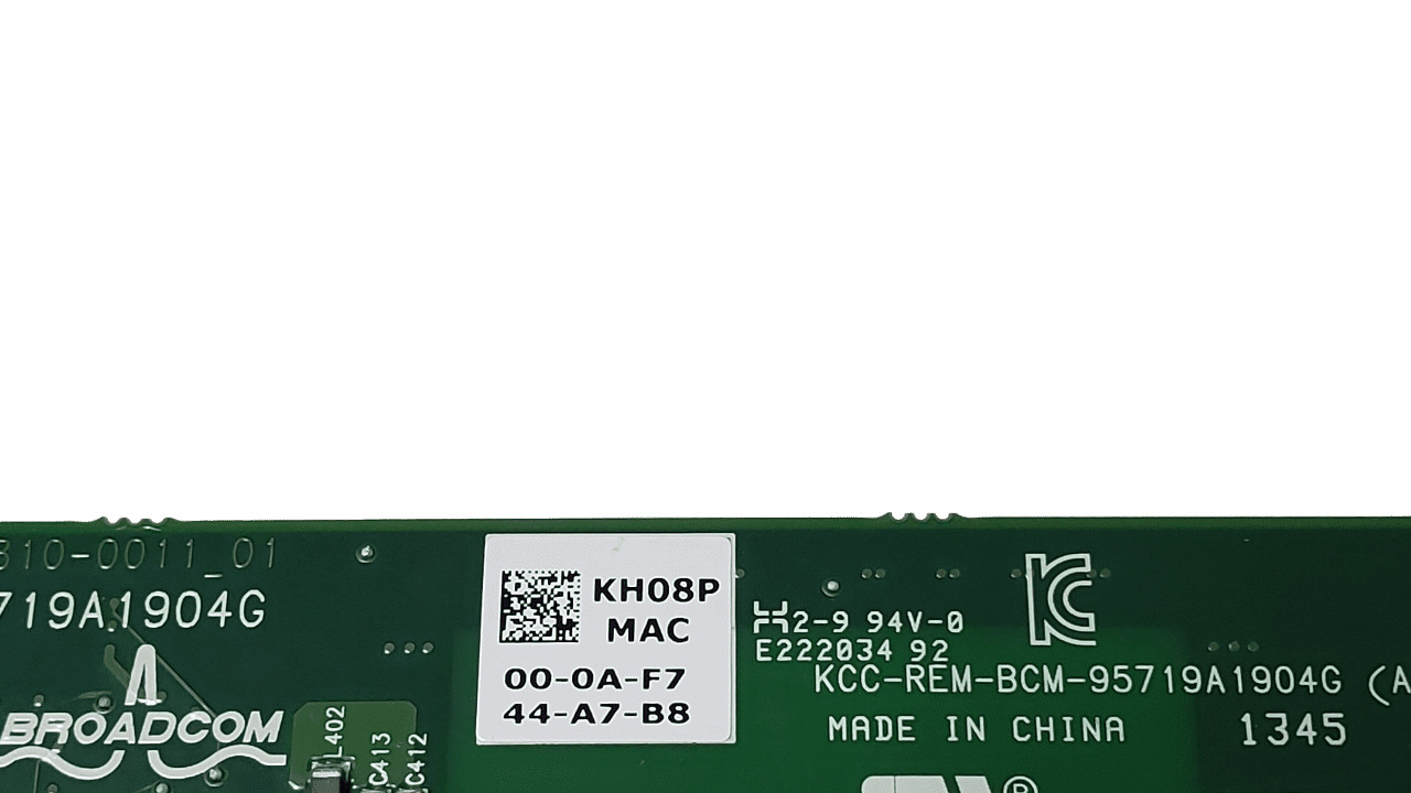 KH08P Dell Broadcom 5719 Quad Port 1GB Network Adapter Full Height Bracket