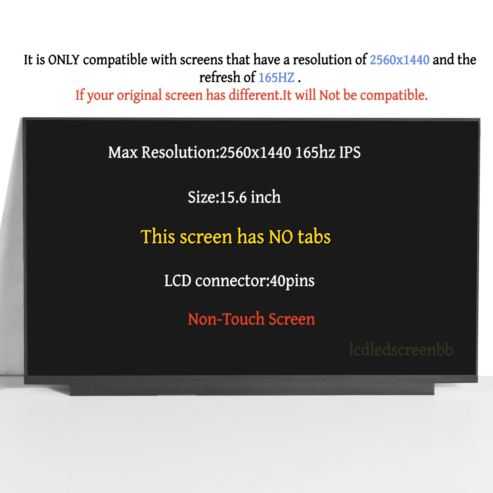 For NE156QHM-NY5 15.6″ Laptop Screen 2560×1440 165HZ