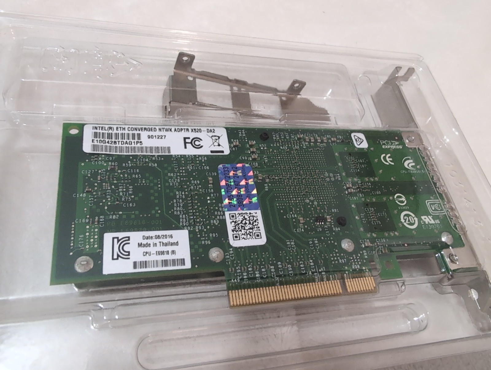 10GB SFP+ Dual Port X520-DA2 Intel Ethernet Server Adapter Yottamark + 2x Optics