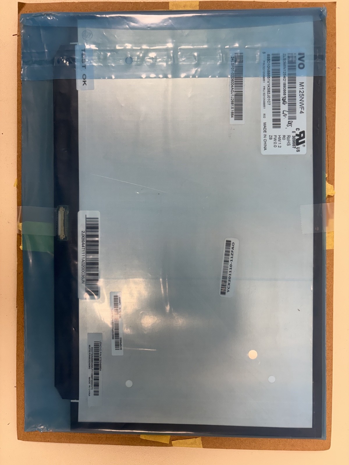 M125NWF4 LCD SCREEN 5D10N88651 Lenovo Parts