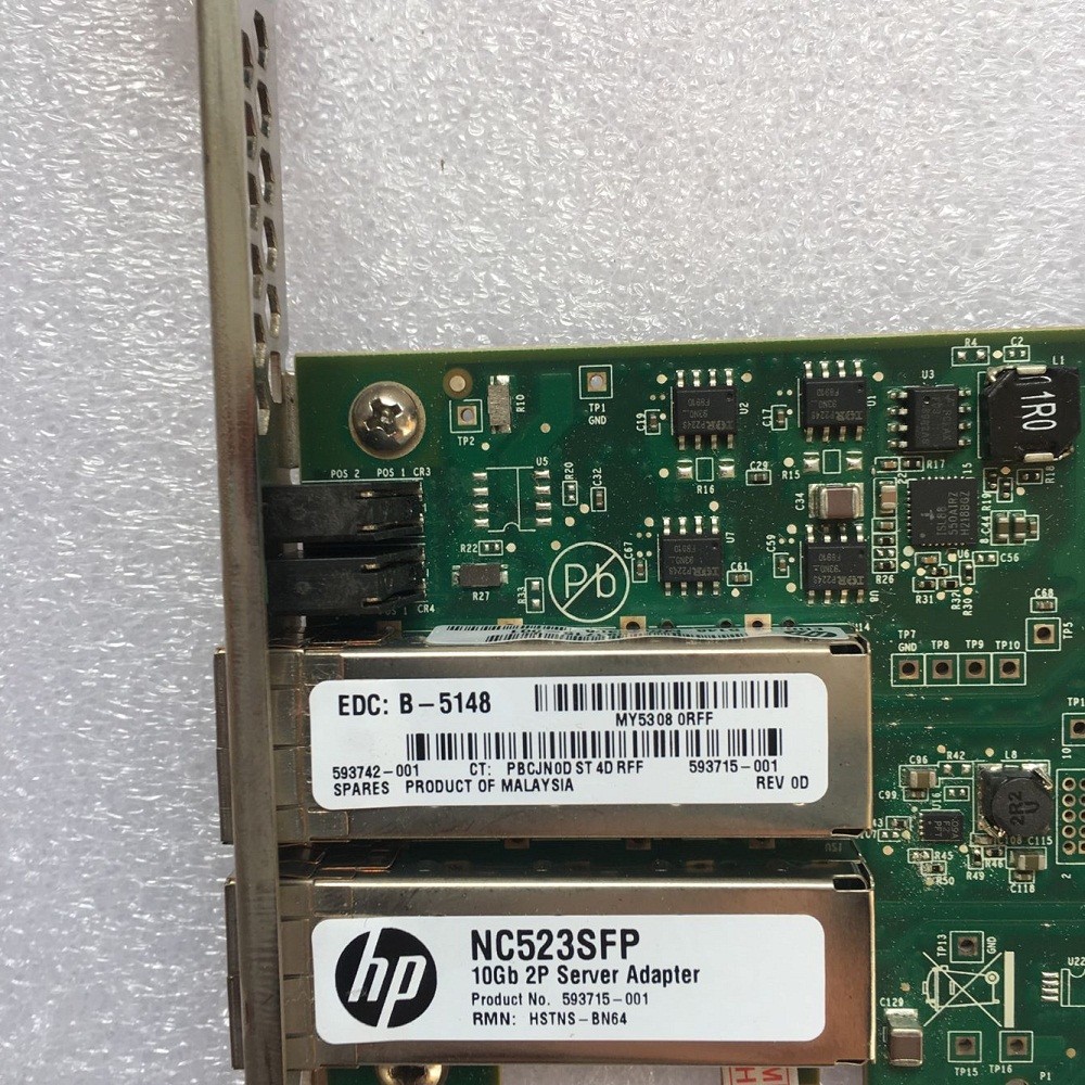 HP NC523SFP 593742-001 593715-001 10Gb network card +2PCS SFP+ Cable