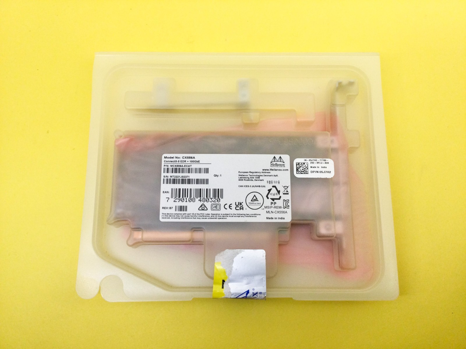 5J7H2 DELL MELLANOX CONNECTX-5 100GB QSFP28 NETWORK ADAPTER MCX556A-ECAT NEW