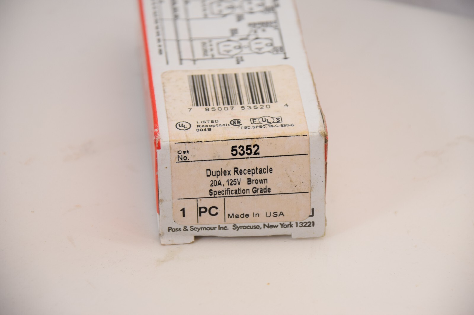 (Lot of 3) Pass & Seymour Legrand 5352 Duplex Receptacle 20A 125v BROWN (NEW)