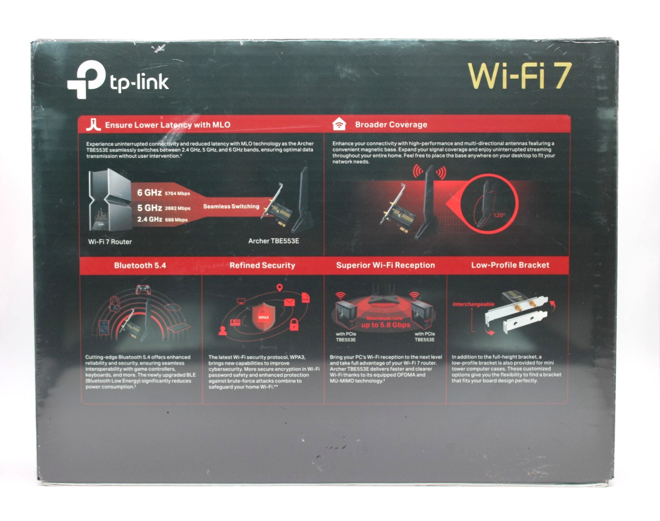 TP-Link Wi-Fi 7 BE9300 PCIe Wi-Fi Card (Archer TBE553E) | Tri-Band Network Card