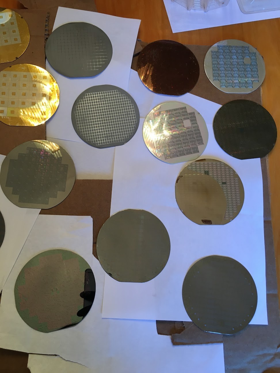 4″ Silver ? Unknown Silicon Wafer 1980s Extremely Rare Silver Wafer Vintage CPU