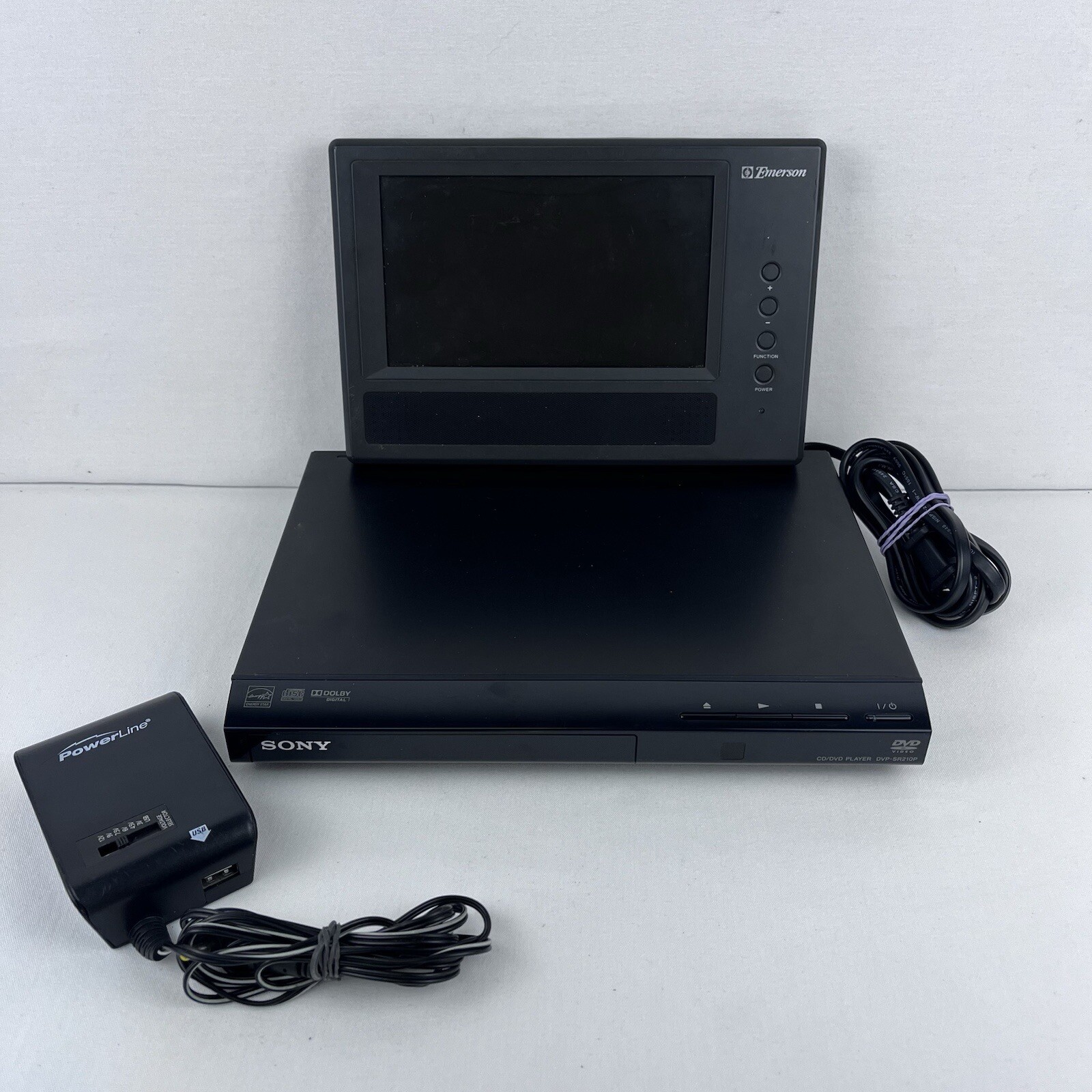 Emerson LCD-0700E PortableDVD Video Screen 7″ TFT-LCDMonitor W/ DVD Player Lot