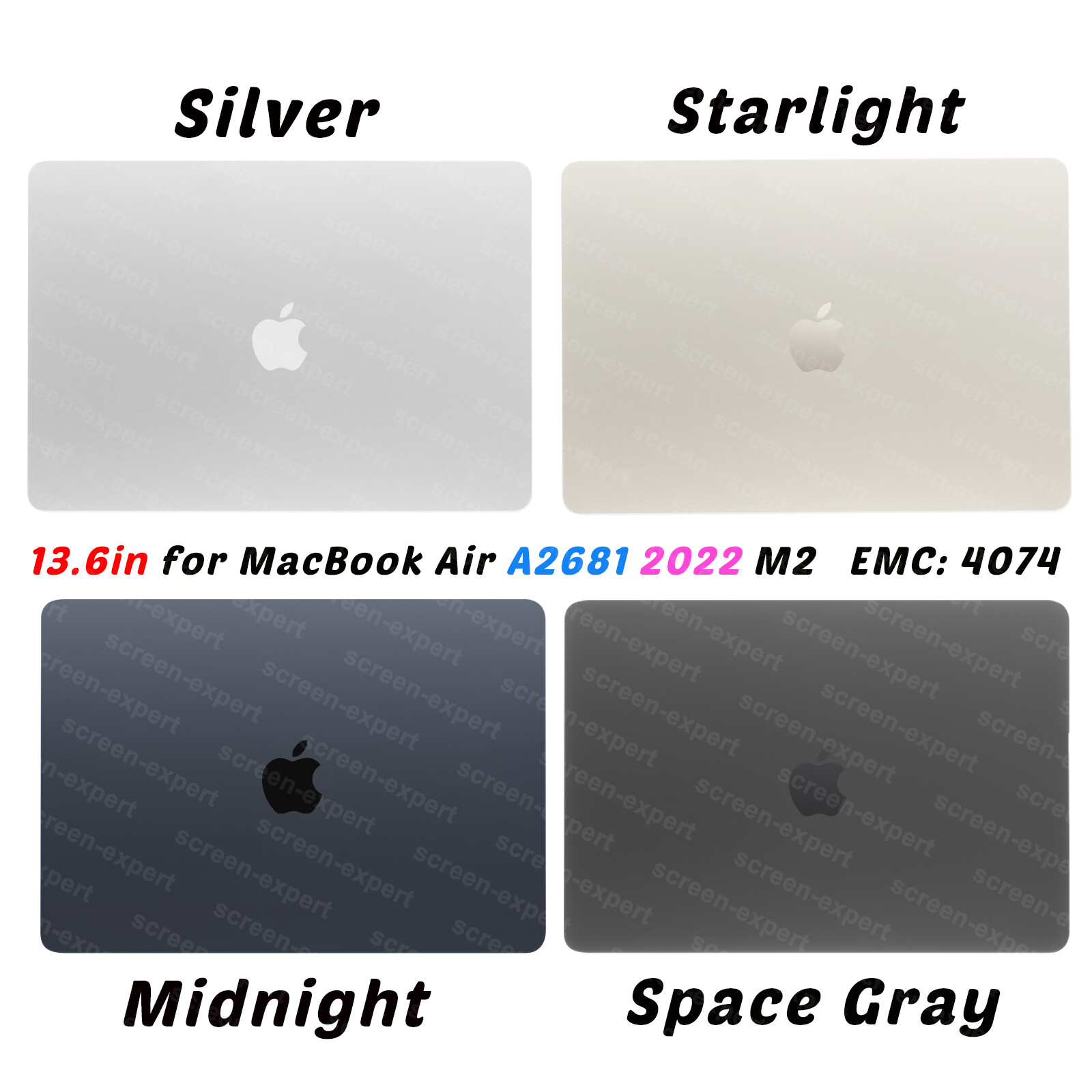 New for MacBook Air M2 2022 13.6″ A2681 MLY13xx/A MLY23xx/A LCD Screen Assembly