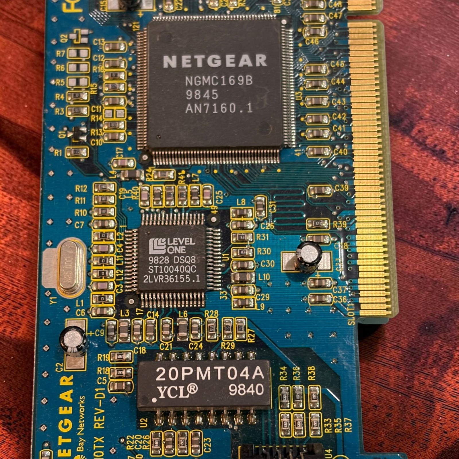 Vintage Netgear FA310TX Rev D1 PCI 10/100 Ethernet Network Adapter NIC Card RJ45