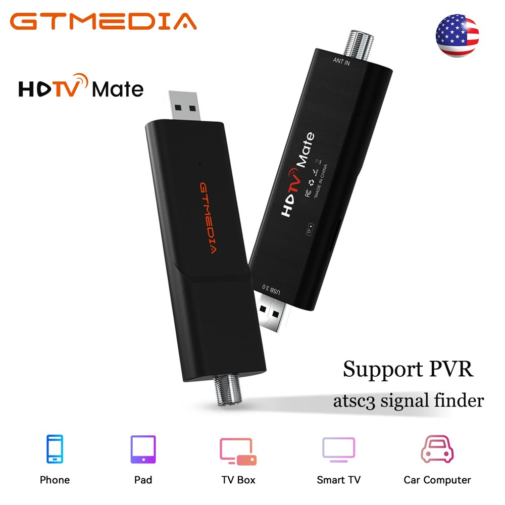 ATSC 3.0/1.0 HDTV Tuner Stick Digital Over-the-air Terrestrial Signal DVR Record