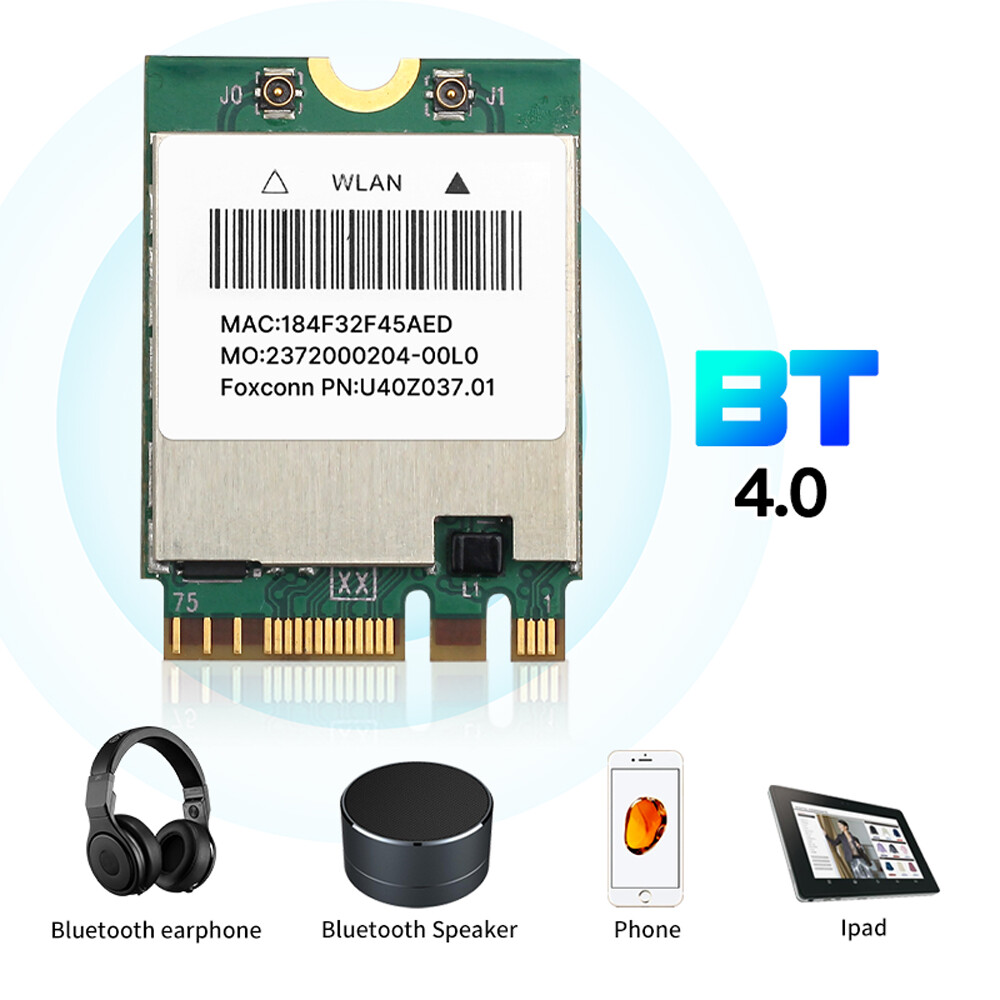 BCM94352Z M.2 NGFF WiFi Bluetooth Card for Sonoma macOS PC Windows Plug and Play
