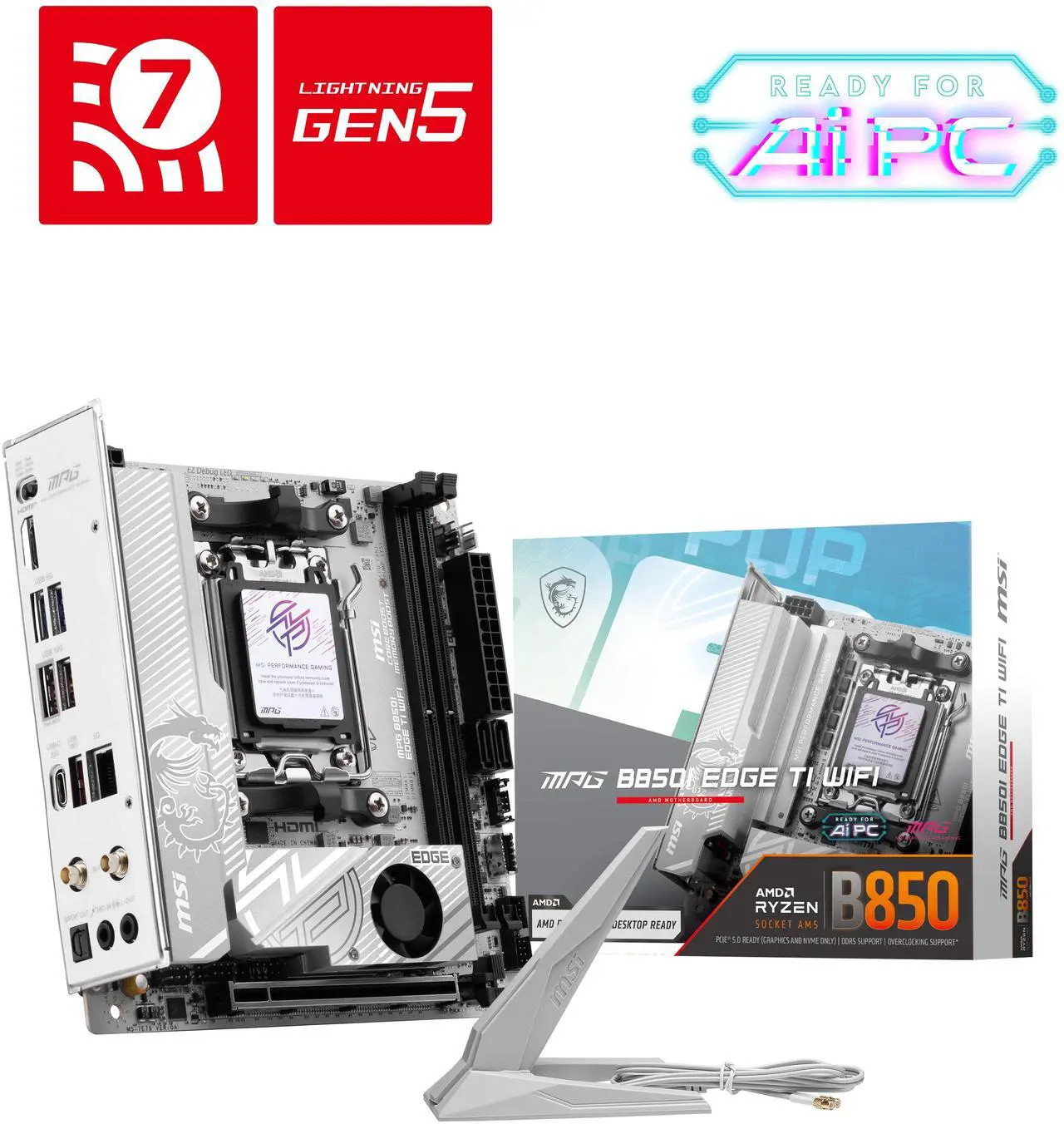 (Factory Refurbished) MSI MPG B850I EDGE TI WIFI AM5 DDR5 Mini ITX Motherboard