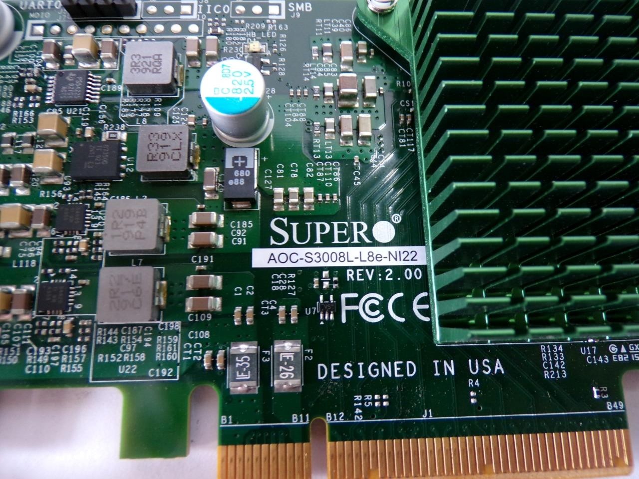 Supermicro AOC-S3008L-L8e-NI22 Rev: 2.00 SAS 3008 HBA Controller Card (B3257)