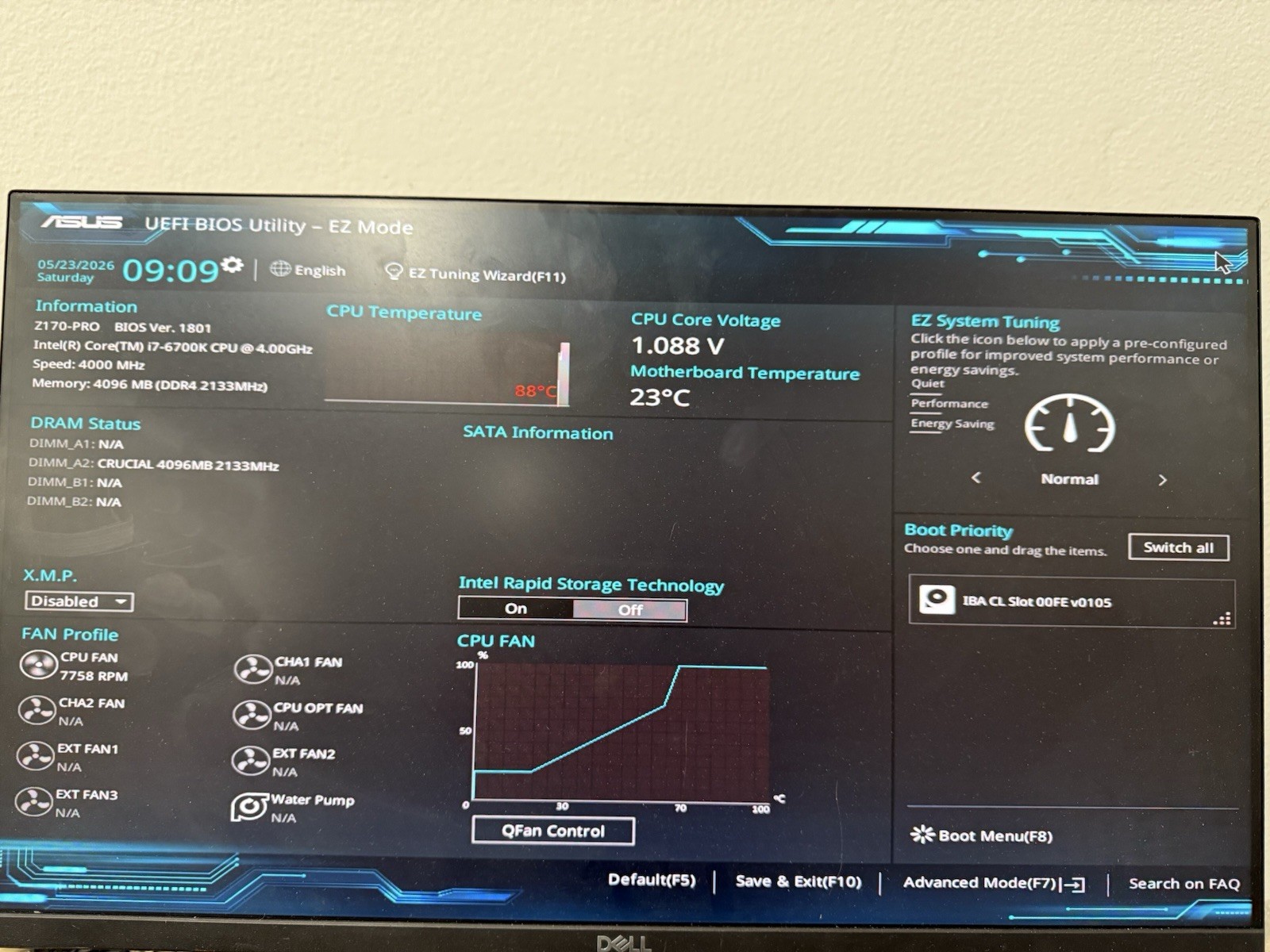 Asus Z170-PRO ATX Motherboard +i7-6700K CPU + I/O Shield Tested