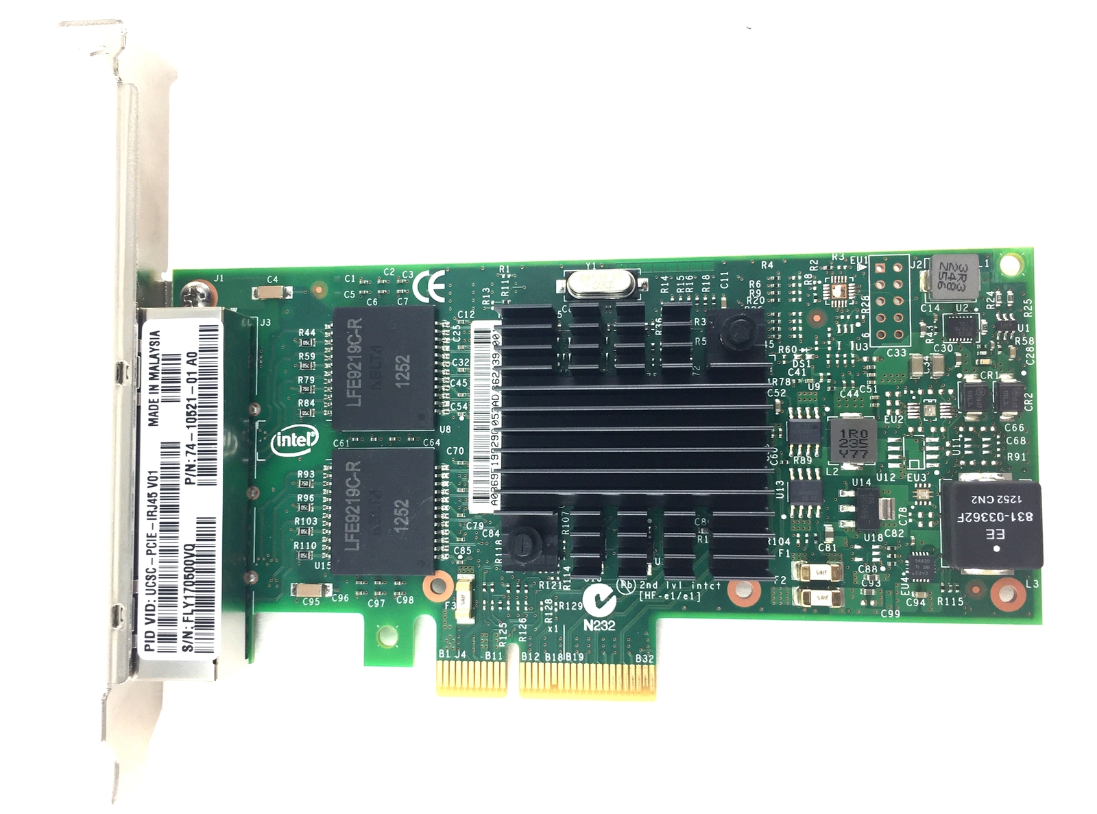 74-10521-01 CISCO GIGABIT QUAD 4 PORT PCI-E NETWORK ADAPTER