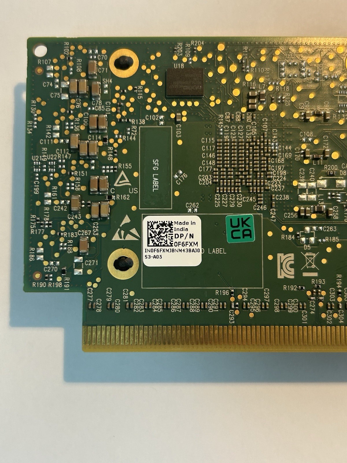 DELL F6FXM Mellanox CX623106A ConnectX-6 Dx EN 100GigE Card 0F6FXM No Bracket