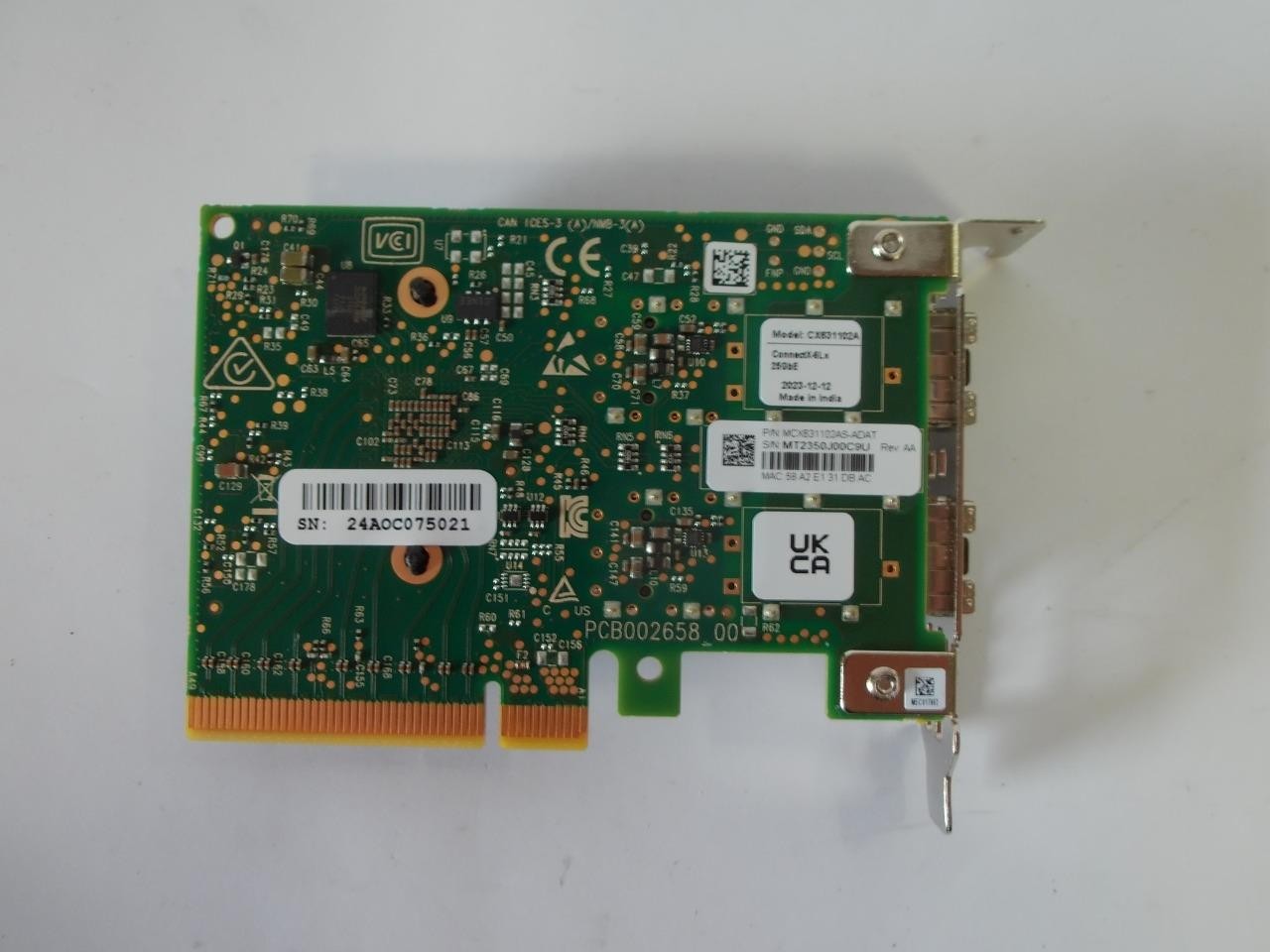 Mellanox CX631102A 10/25GB 2-Port SFP28 Network Adapter Card