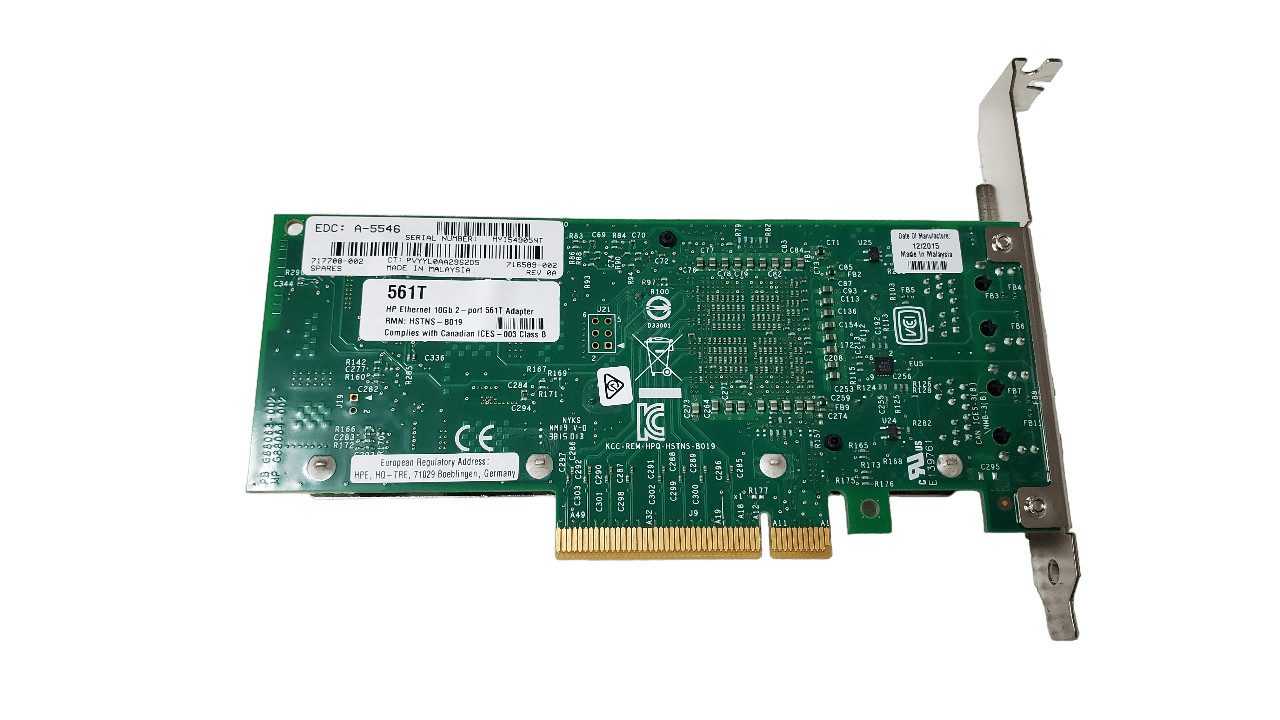 HP 561T 10GB Dual Port RJ-45 Network Adapter 716589-002 717708-002 Full Height