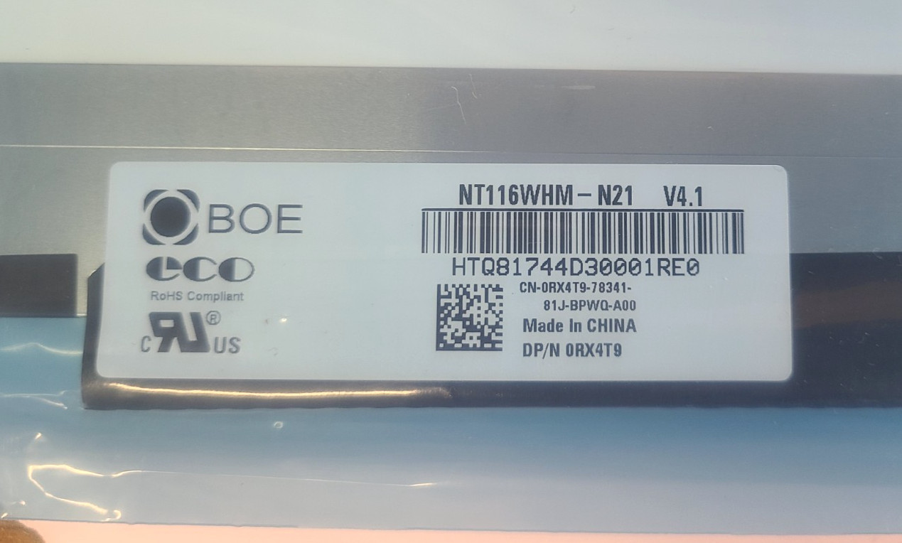 Lot of 7 NEW BOE NT116WHM-N21 V4.1 Matte 1366×768 LCD 11.6″ 30pin Displays