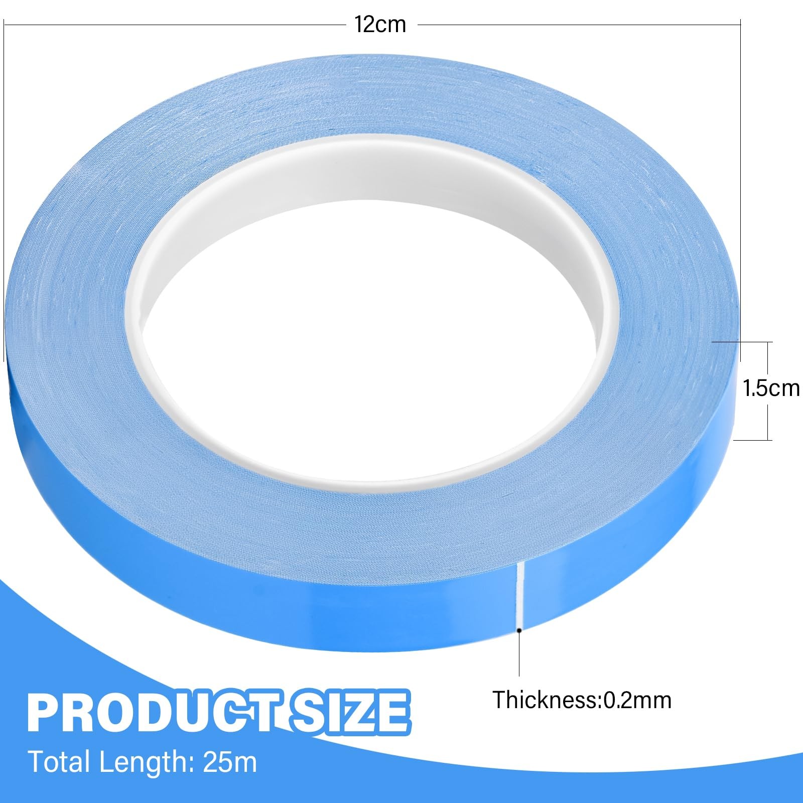Thermal Adhesive Tape 25m X 15mm X 0.20mm Double Side Thermal Tapes Cooling Pad