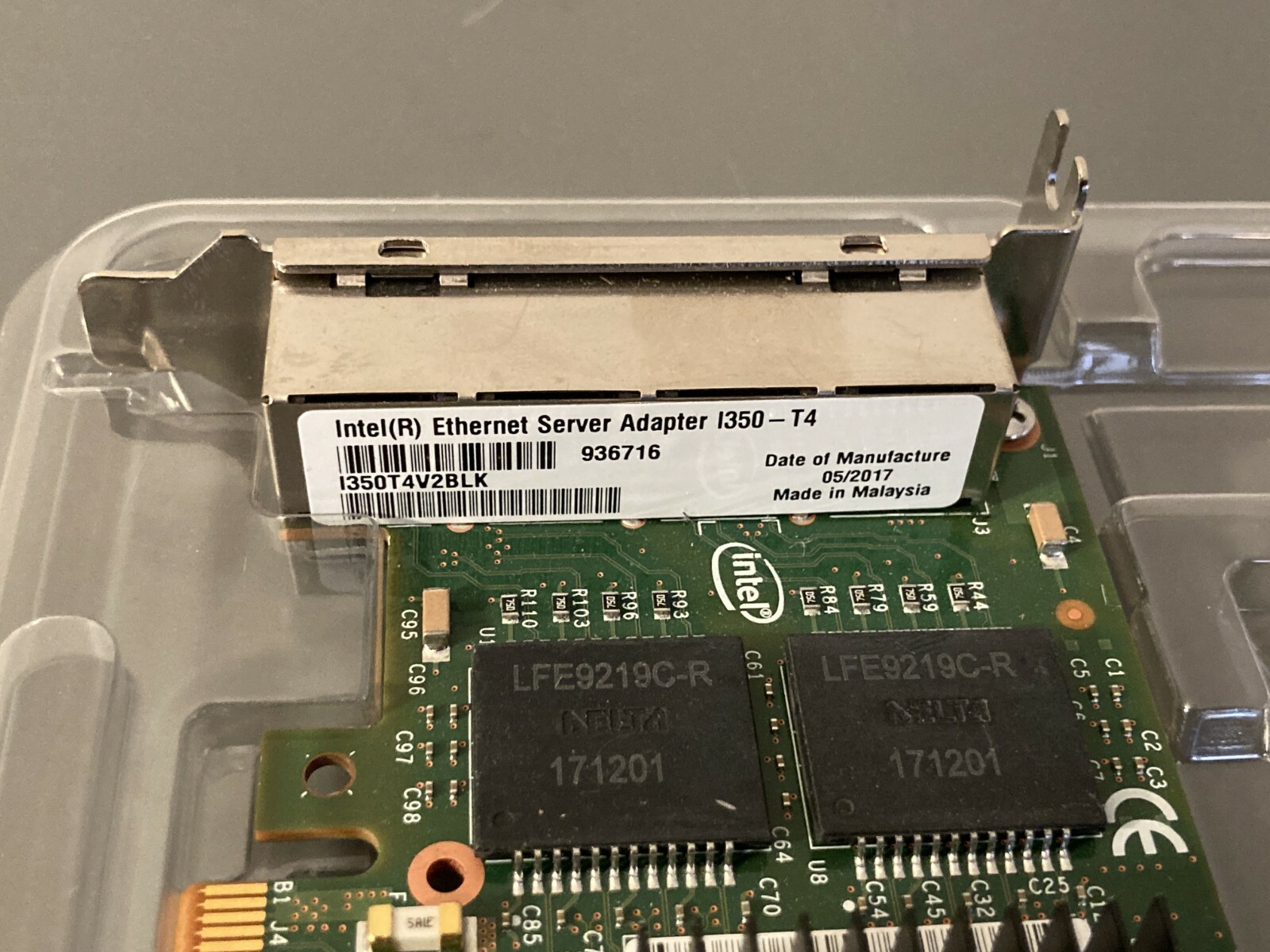 I350T4V2 Original Intel 1GbE Ethernet Server Adapter I350-T4V2 Both brackets
