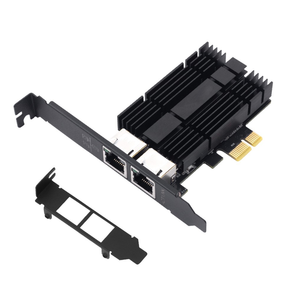 2.5G Dual Port PCIe NIC for Intel I226 2500Mbps RJ45 Low-Profile Win/Mac/Linux