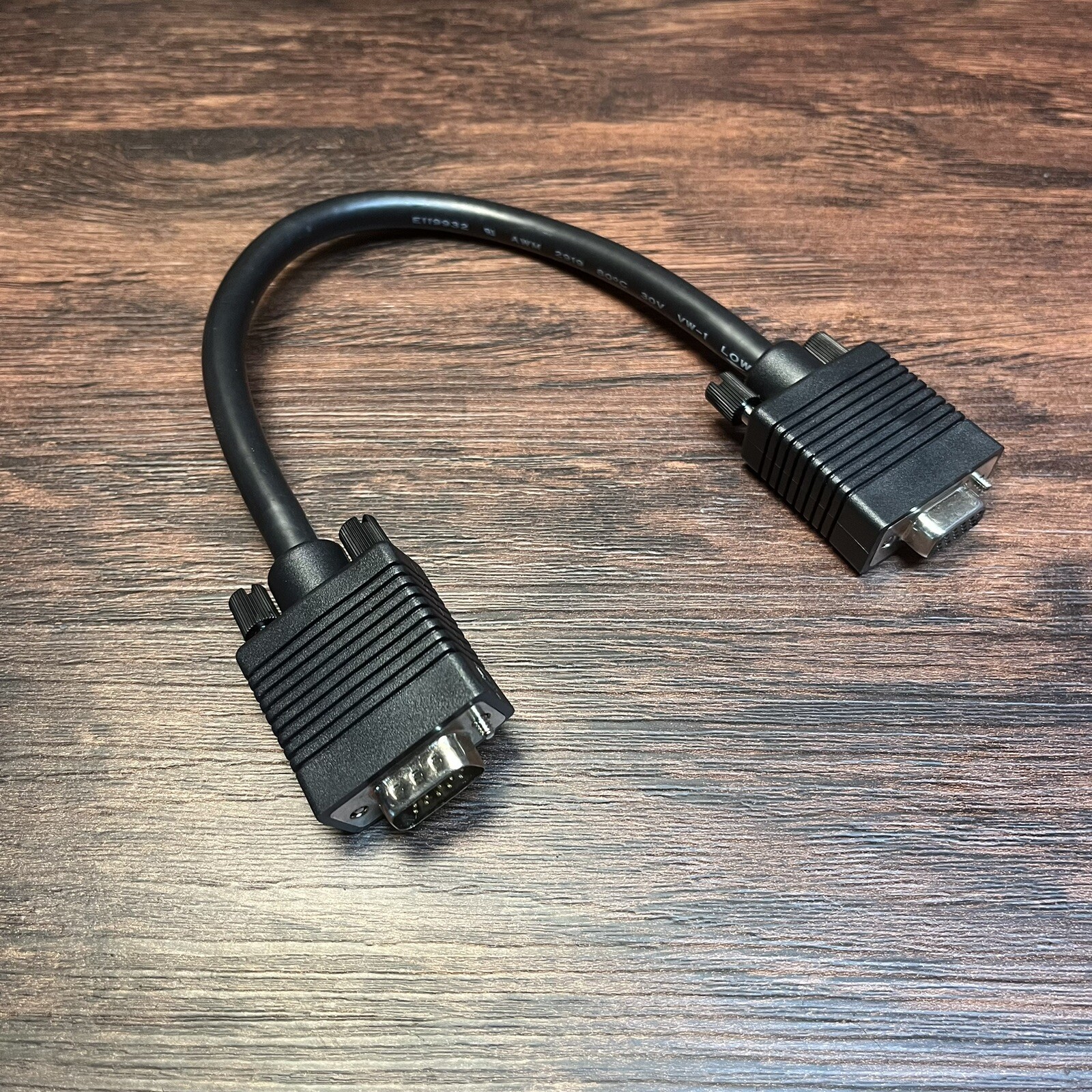 3DFX Voodoo 1 & 2 VGA Pass Through Loopback Cable 12″ Male To Female 15-Pin