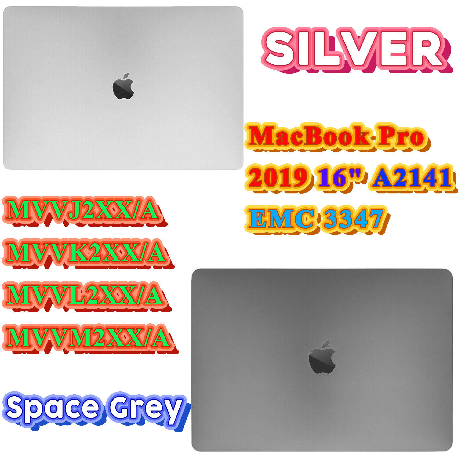 661-14200 16″ LED LCD Screen Full Assembly For MacBook Pro A2141 2019 2020 Gray.