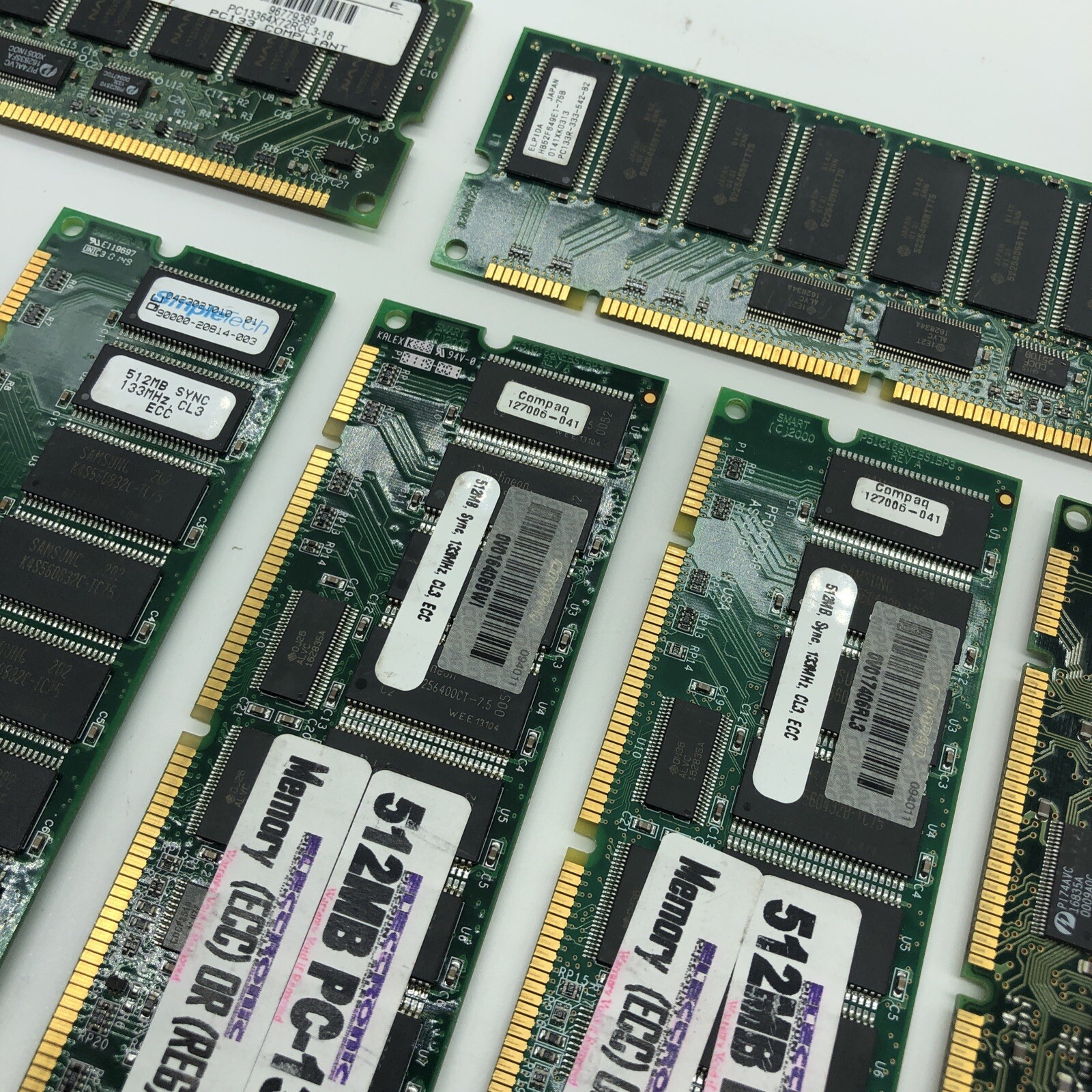 512MB PC-133 168-Pin ECC DIMM Memory Module ( 64×72 ) 512 MEGABYTE PC133 Server