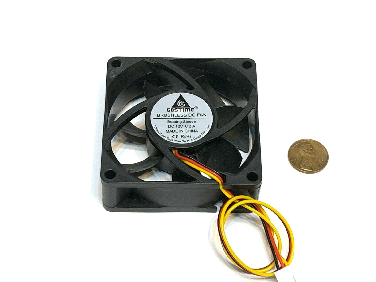 4 pieces 7025 GDStime 7cm 70mm DC 12v Brushless Cooling 3pin Blower Fan A34