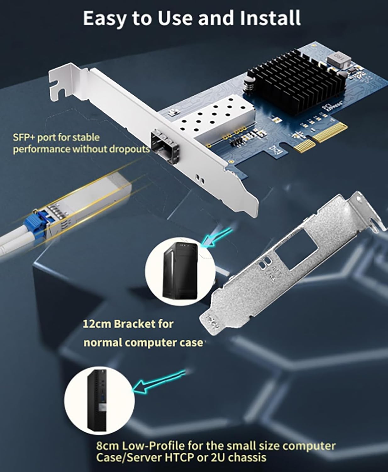 Intel 82599ES 10Gbps 1 Port SFP+PCI-E X520-DA1 Ethernet Server Adapter NIC Card
