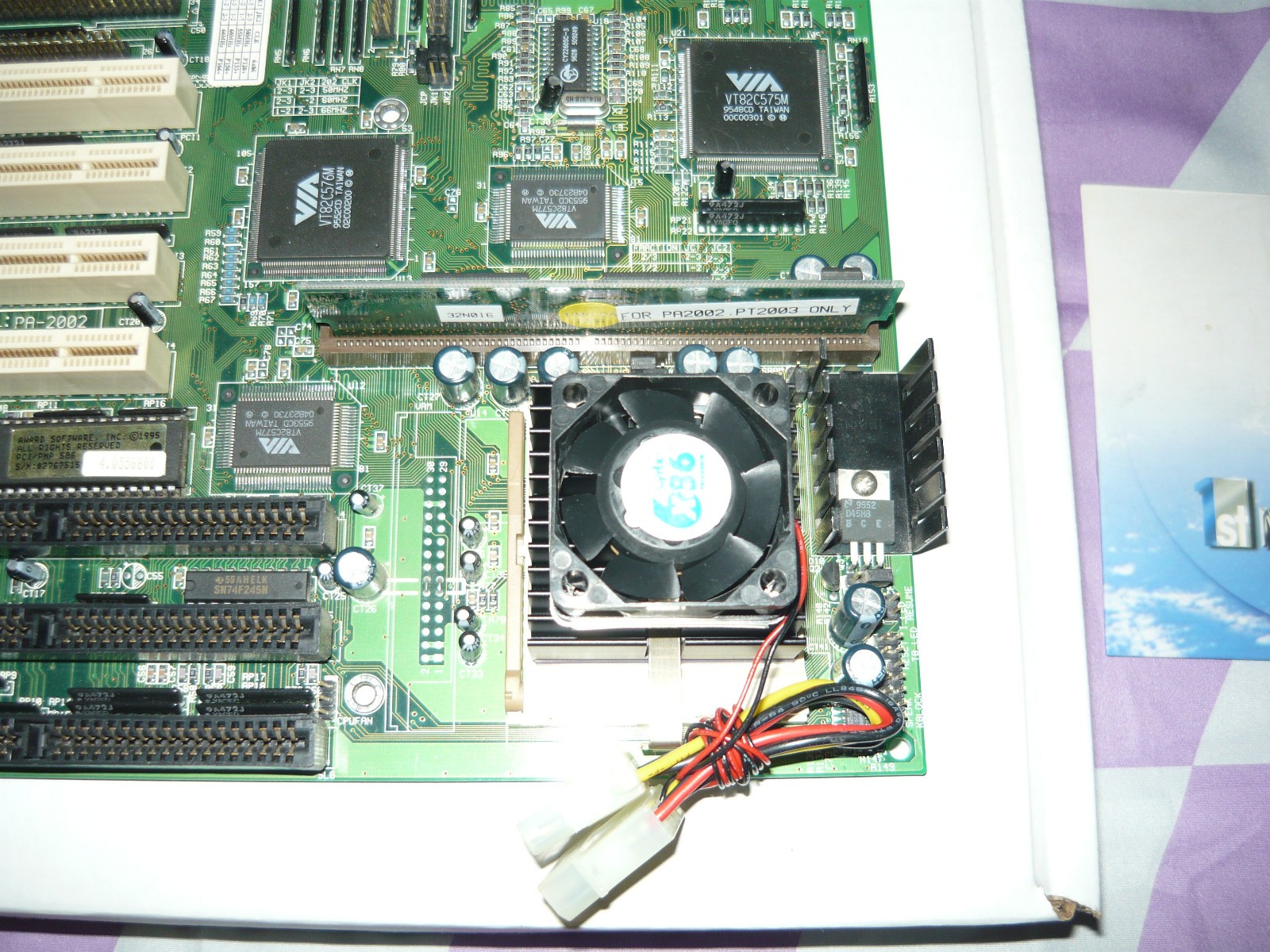 Vintage FIC PA-2002 Socket 7 Motherboard Cyrix 6×86 133MHz Used Tested