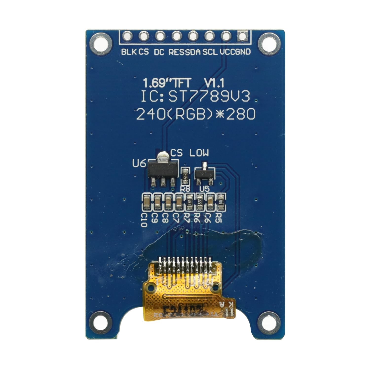 1.69 Inch Color TFT Display Module HD IPS LCD LED Screen 240X280 SPI ST7789