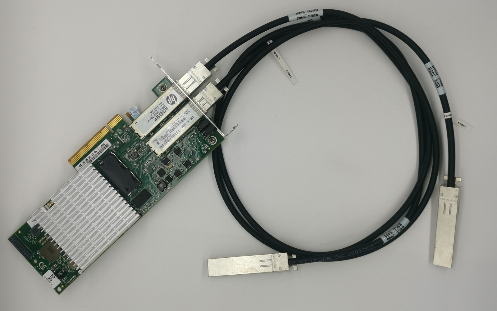 HP NC523SFP 593742-001 593715-001 10Gb network card +2PCS SFP+ Cable