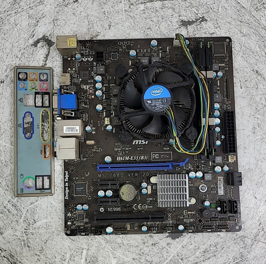 MSI H61M-E33 (B3) MS-7680 Motherboard INTEL CORE I3-2100 4GB