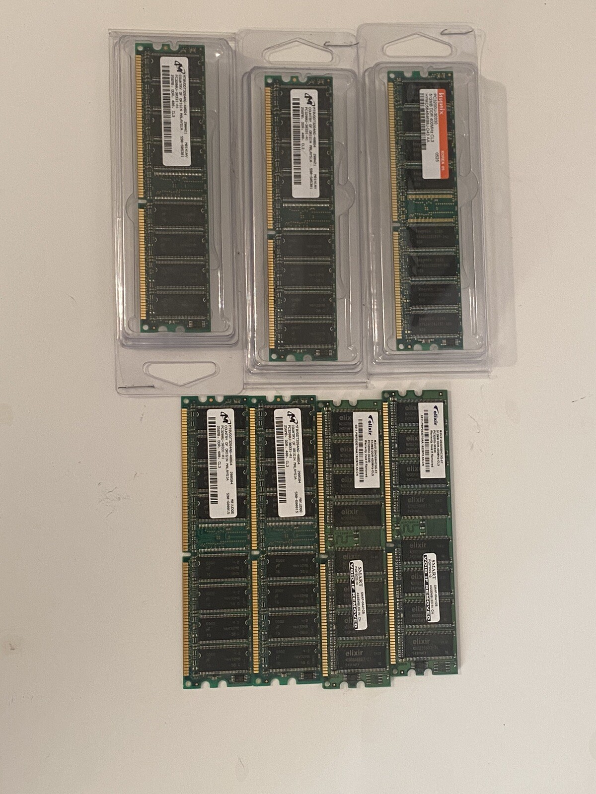 DDR Memory RAM (Lot Of 4 256mb & 3 512mb)