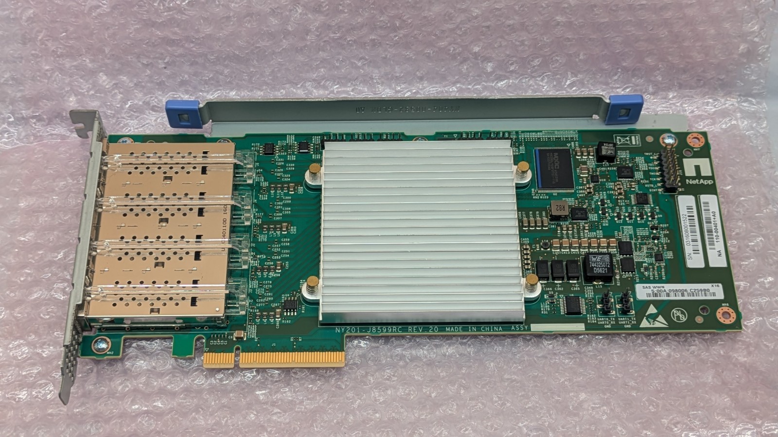 NetApp X2069-R6 HBA 4-Port SAS 12Gbps QSFP PCIe 111-02026 110-00401