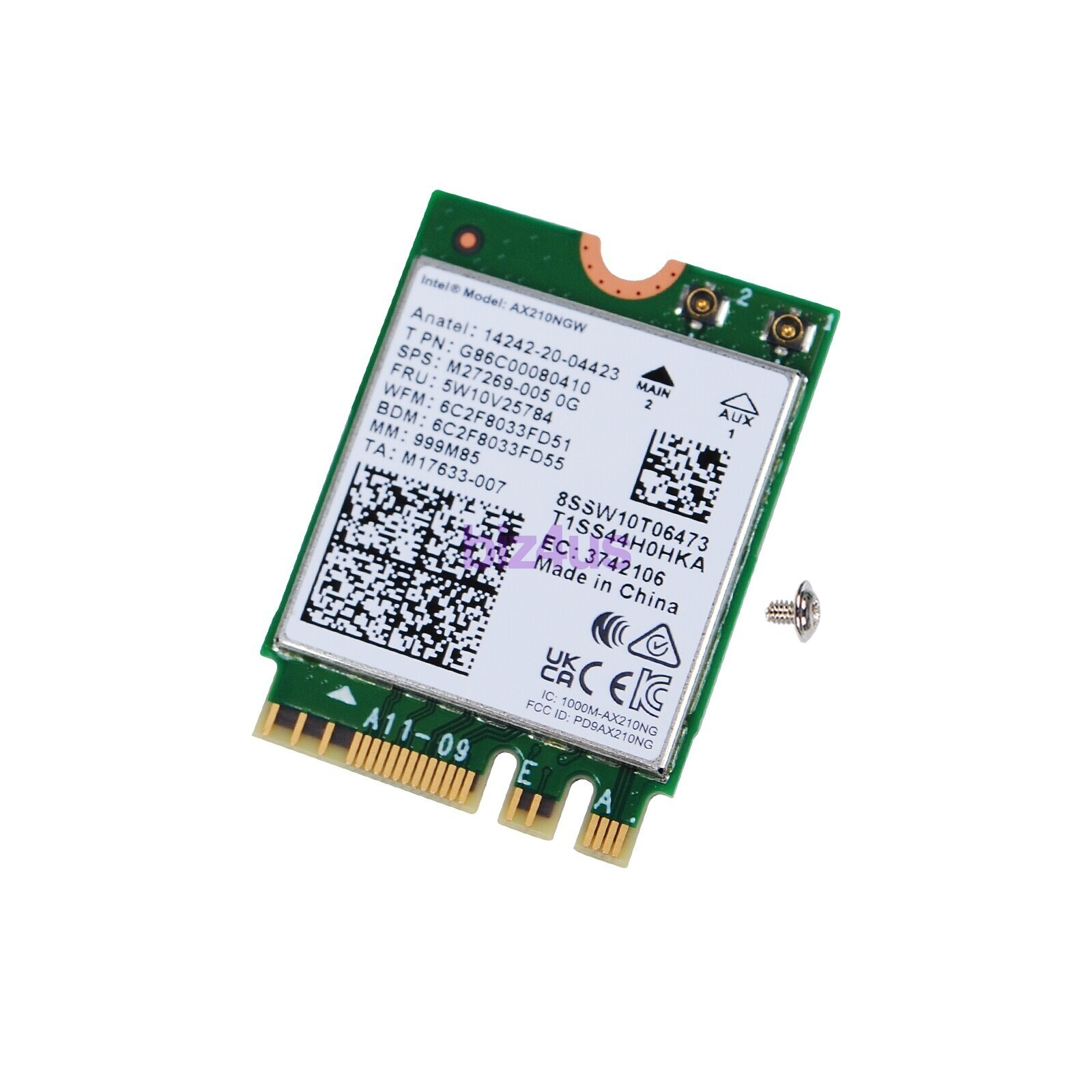 Intel AX210NGW Wi-Fi 6E M.2 NGFF 2230 Wireless Network Card (5W10V25784)