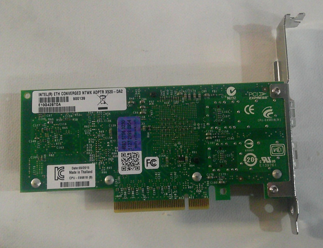 Dell Intel X520-DA2 Dual Port 10GbE Gigabit Ethernet Adapter